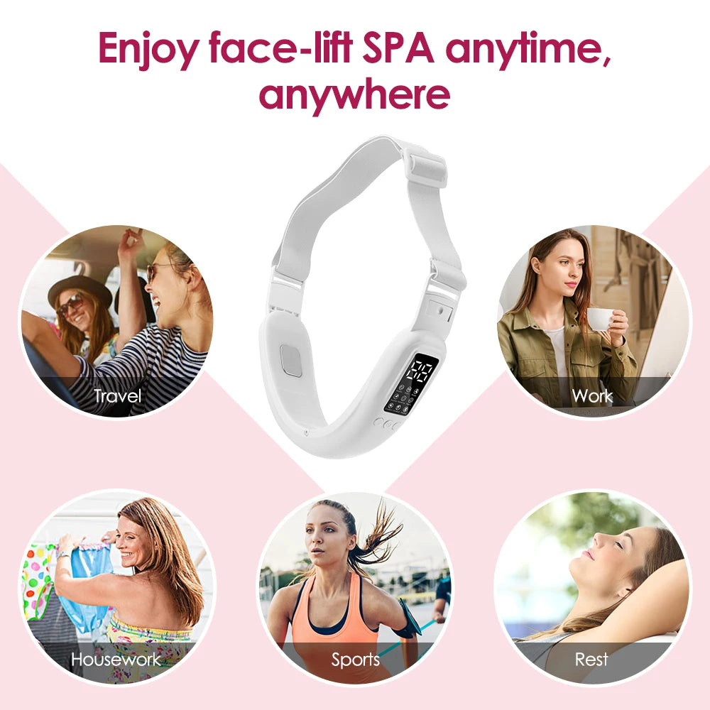 EMS V-Line Facial Lifting Device Hot Compress Face Slimming Machine
