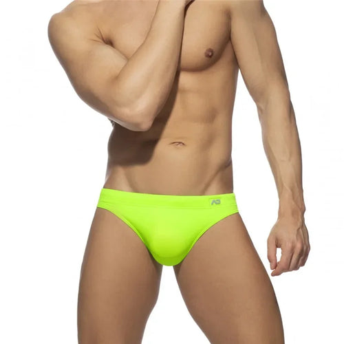 Solid Push up Men Neon Swim Bikni Brief Trunks Unerwear Sexy Swimwear