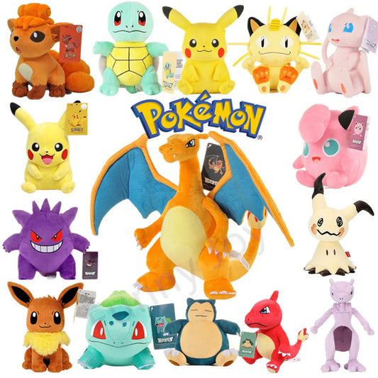 Pokémon Plush Doll Pikachued Bulbasaur Jigglypuff Lapras Eevee Anime