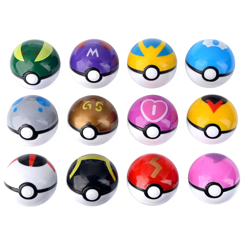 12 Pcs/Set Pokemon Pikachu Pokeball Action Figure Pokemon Game Poke