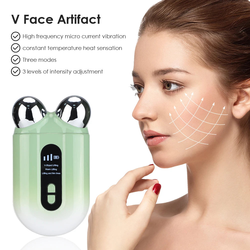 EMS Facial Massager Roller Microcurrent Face Lifting Machine V-Face