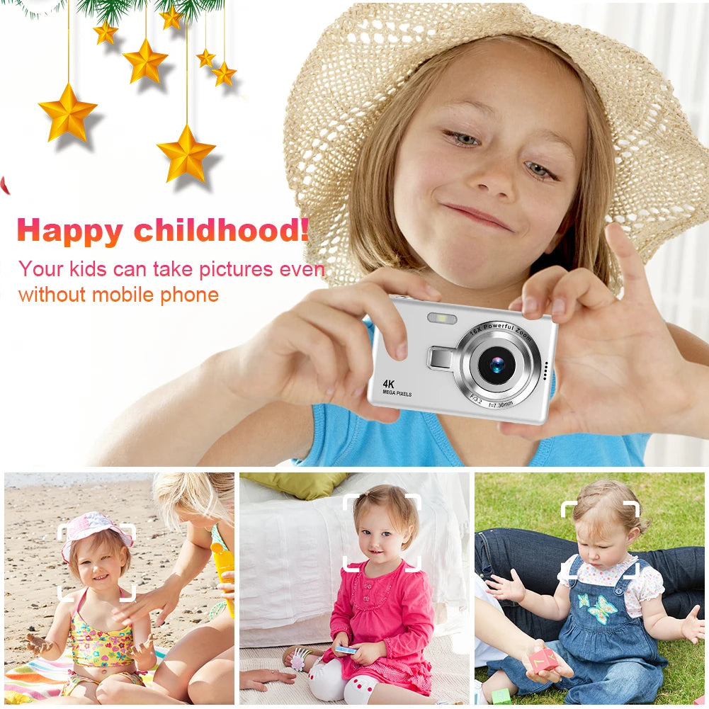 4K HD 1080P Portable Vlogging Camera Digital Camera 96MP Autofocus