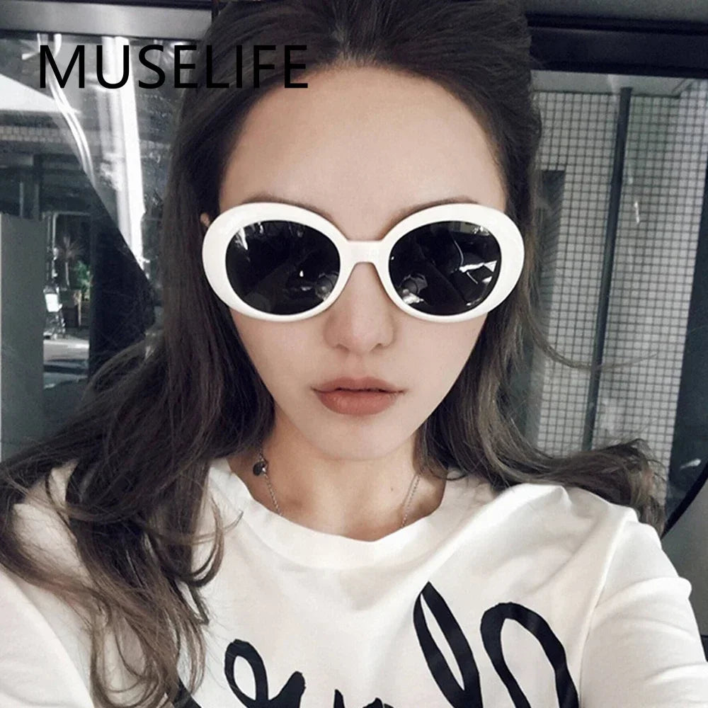 2025 Goggle Glasses Oval Sunglasses Ladies Glasses Trendy Hot Vintage