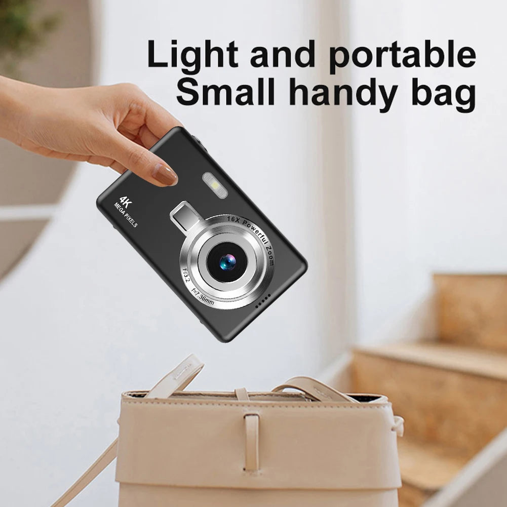 4K HD 1080P Portable Vlogging Camera Digital Camera 96MP Autofocus