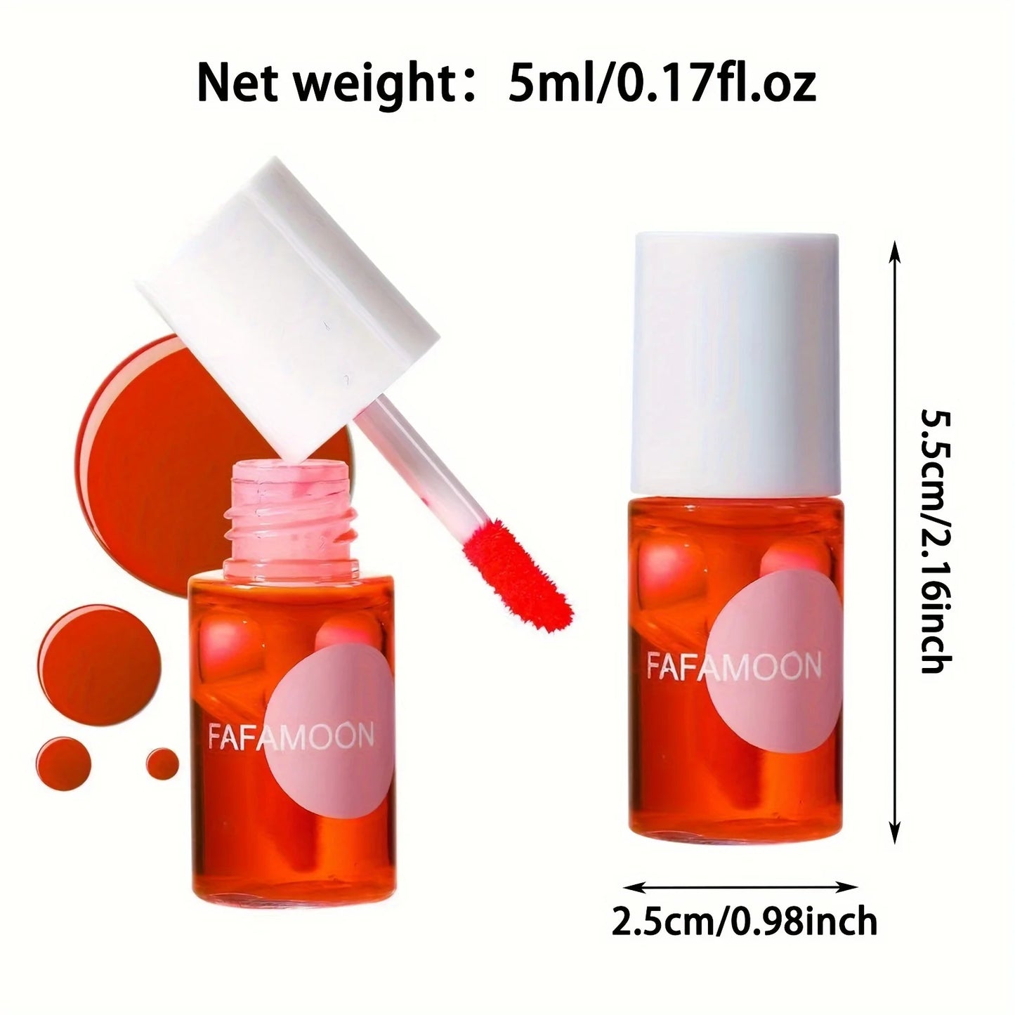 4 color Fruity Lip Tint Water Gloss Tint,Moisturizing Waterproof