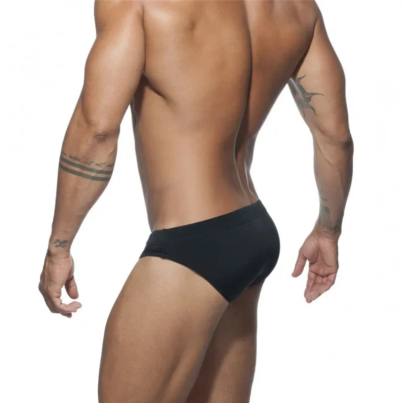 Solid Push up Men Neon Swim Bikni Brief Trunks Unerwear Sexy Swimwear