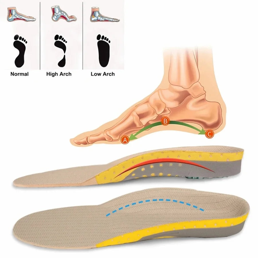 1Pair Orthopedic Insoles Orthotics Flat Foot Health Sole Pad For Shoes