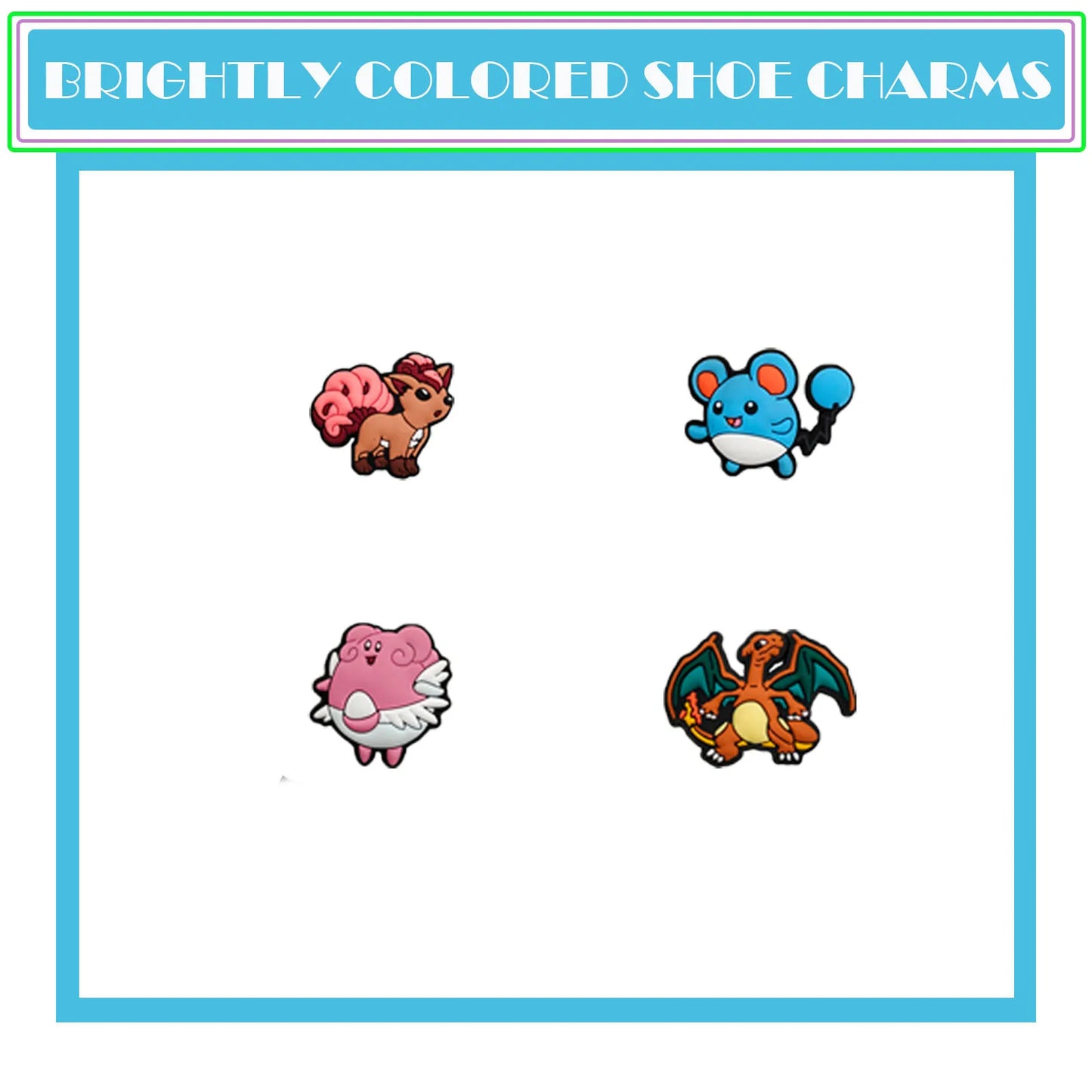 Random 10-100Pcs Potdemiel Pokémon Series Shoe Charms For Sandals,Shoe