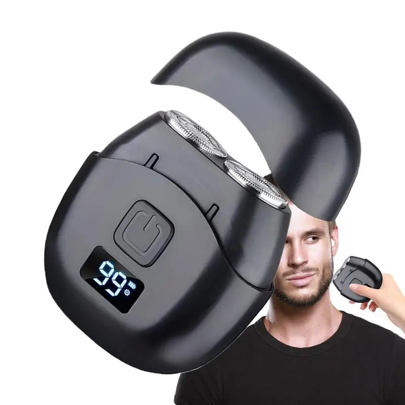 Mini Electric Shaver Double Head Men's Razor Beard Trimmer Shaver  Men