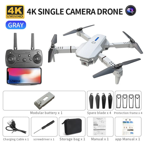2026 RC Foldable Quadcopter Dron Helicopter Toys Gift E88 Pro WIFI FPV