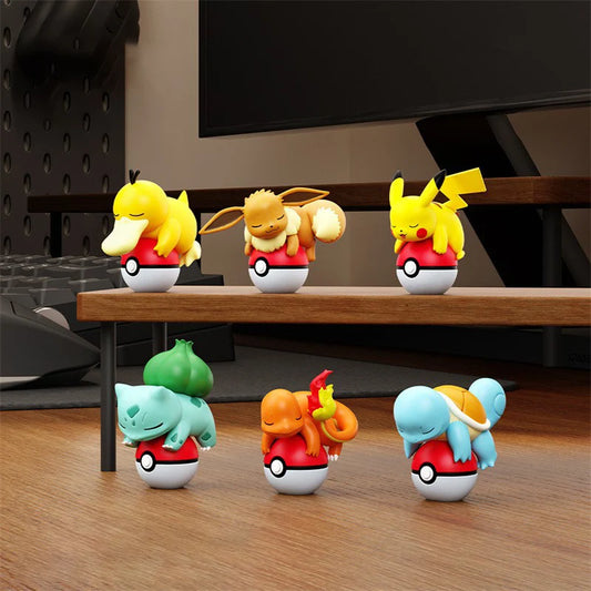 Authentic Pok é mon PokeBall One Piece Lying Doll Handmade Pikachu