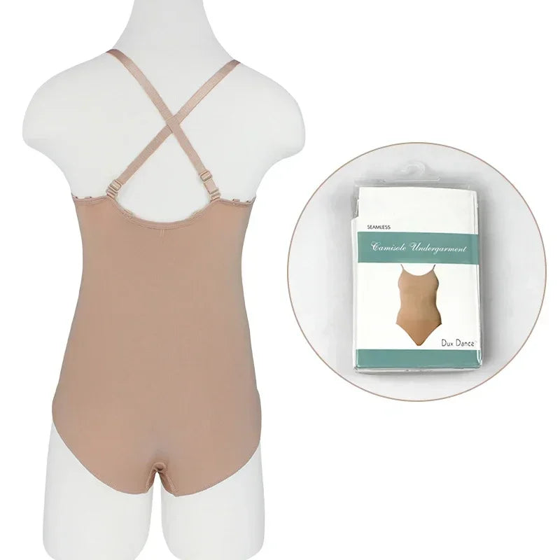 Child Adult Sexy Seamless Camisole Skin Colored Gymnastics Leotard