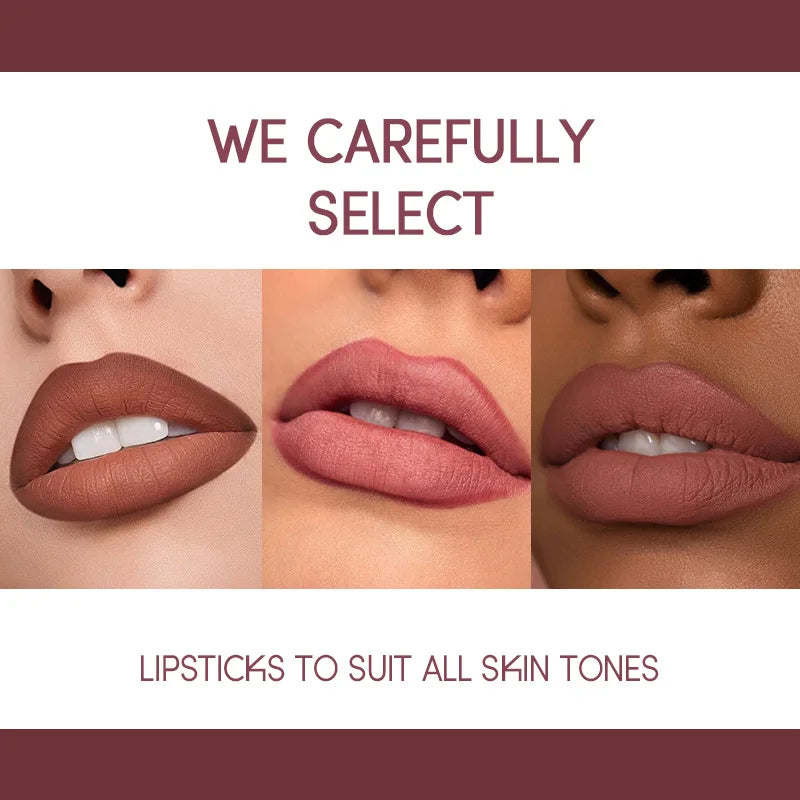 USHAS 12 Color Lip Liner + LIPSTICK Set Easy Coloring Matte Lipstick