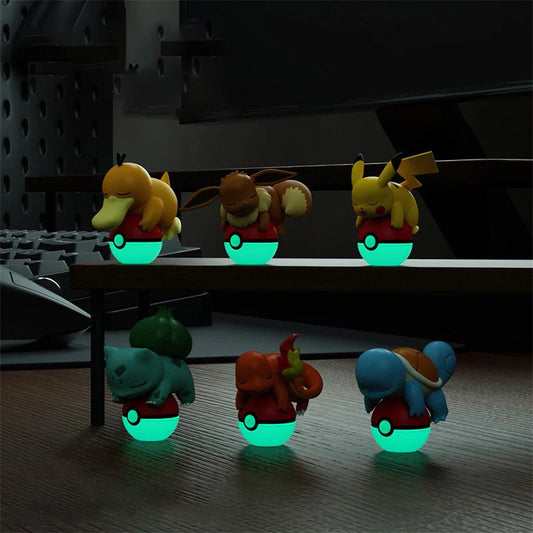 Authentic Pok é mon Pok é Ball Night Light Doll Handmade Pikachu