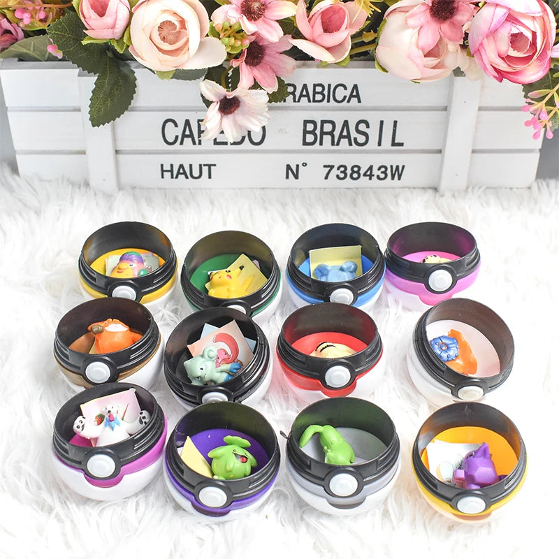 12 Pcs/Set Pokemon Pikachu Pokeball Action Figure Game Poke Ball Model