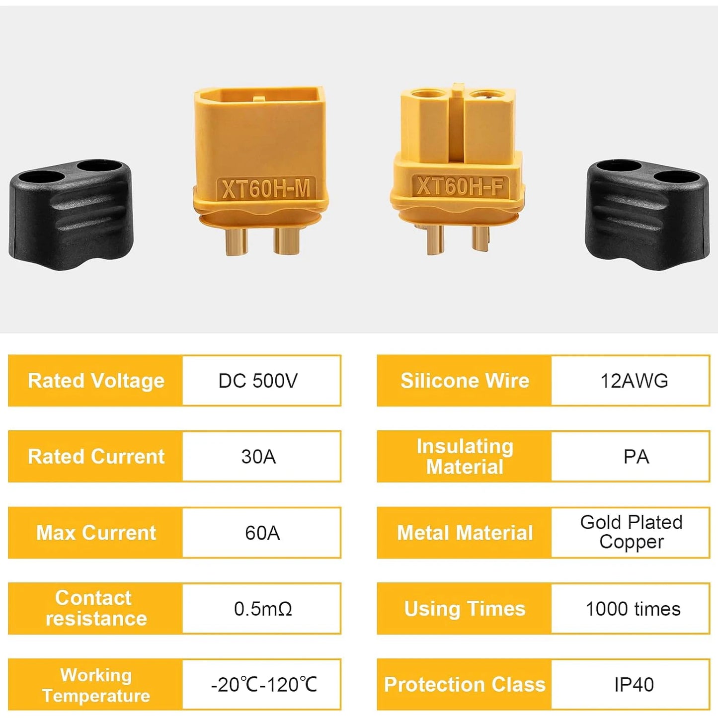 5/10 Pairs XT60H connector plug with Sheath Housing Female / male XT60