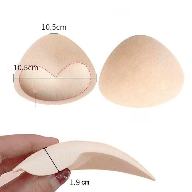 1Pair Sponge Push Up Bra Pads Set for Women Invisible Insert Swimsuit