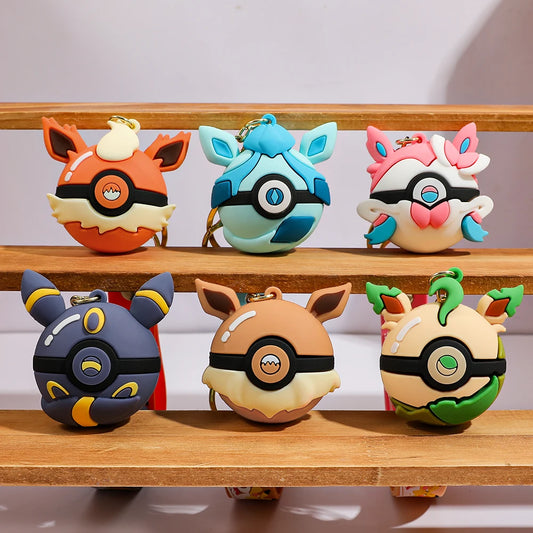 Poké Ball Keychain, Heavy Duty Metal Pokémon Ball Keychain, Anime