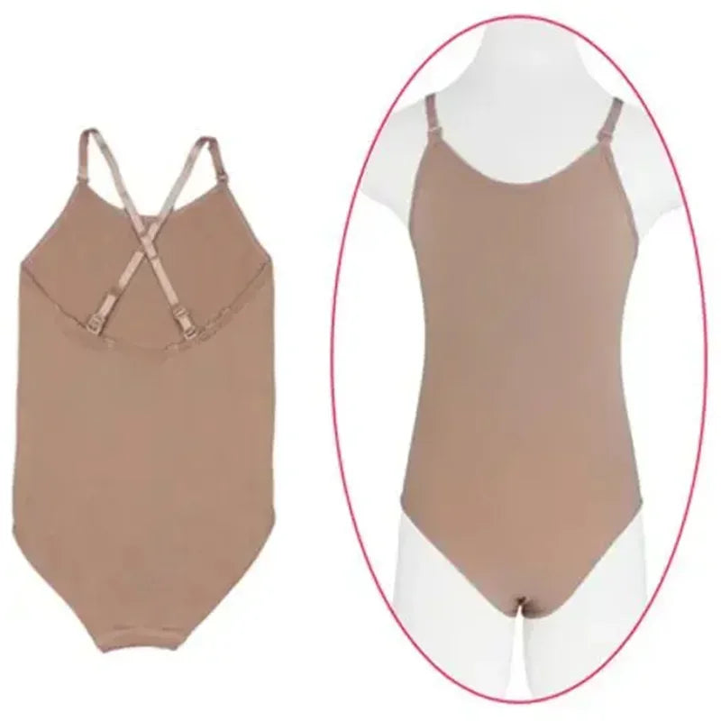 Child Adult Sexy Seamless Camisole Skin Colored Gymnastics Leotard