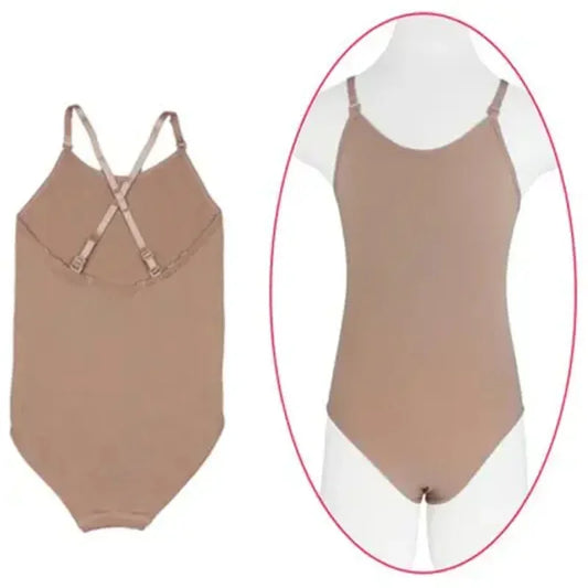 Child Adult Sexy Seamless Camisole Skin Colored Gymnastics Leotard