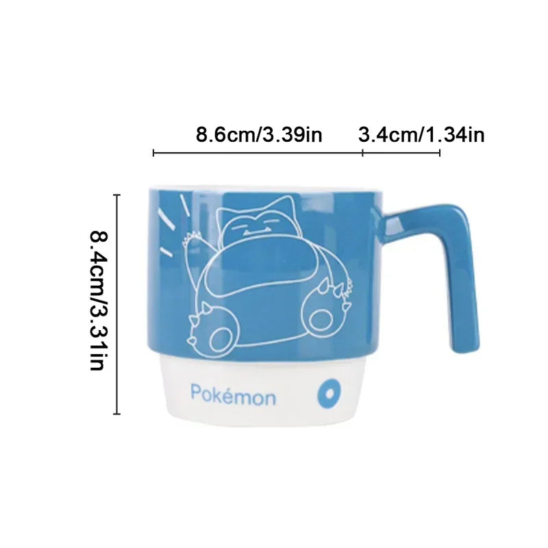 SHUNXIANG Pokémon Licensed Ceramic Mugs Snorlax Stackable Kawaii Anime