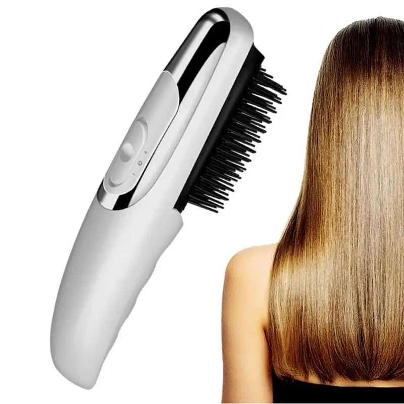Electric Hair Straightener Comb Cordless Magnetic Head Massage Brush
