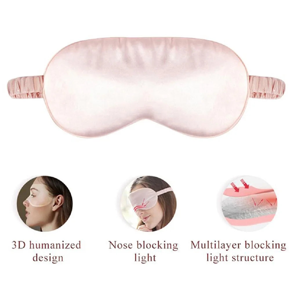 Imitated Silk Eye Patch Shading Sleep Eye Mask Eyepatch Travel Relax