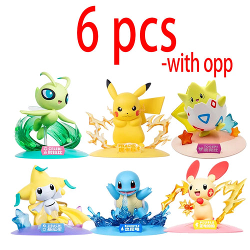 12 style Pok é mon Action Dolls Pikachu Blind Box Anime Models Desktop