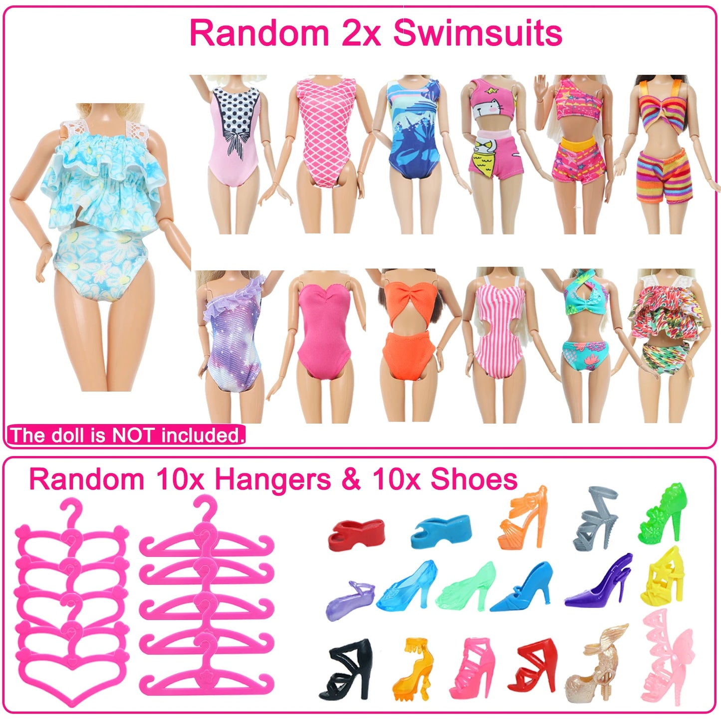 27 Pcs Doll Clothes and Accessories for 11.5 Inch Doll Random 1