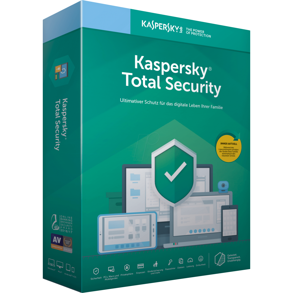 KASPERSKY Total Security (KTS) OEM (1 Device 3 Year) Supports PC, Mac,