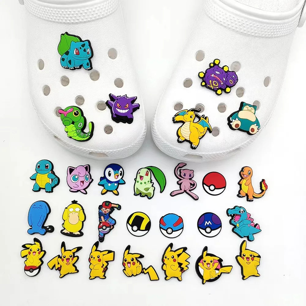Random 10-100Pcs Potdemiel Pokémon Series Shoe Charms For Sandals,Shoe