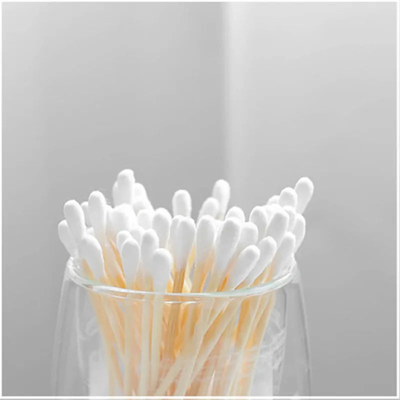1000pcs Double Ended Cotton Swab Ear Remover Household Wooden Stick