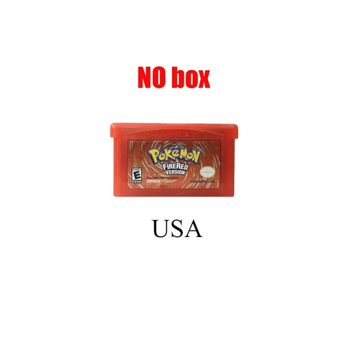 Multiple versions of the American Pok é mon series GBA game box with