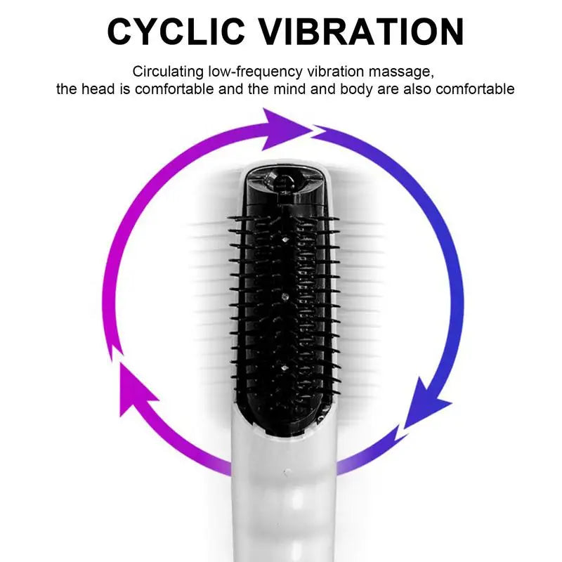 Electric Hair Straightener Comb Cordless Magnetic Head Massage Brush