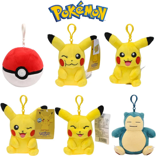 Pokemon Poke Ball Pikachu Kawaii Plush Toys Keychain Anime Psyduck