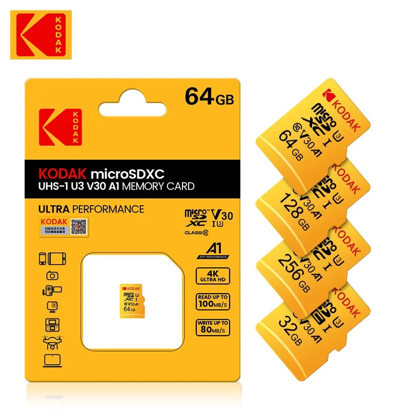 Original KODAK MicroSD Card 64GB 32GB Memori Memory Card C10 TF Micro