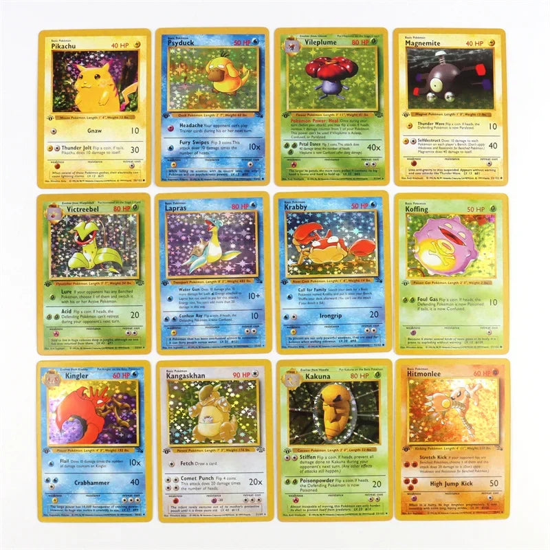 151Pcs/box 1996 First Generation Pokémon card Charizard Pikachu Mewtwo