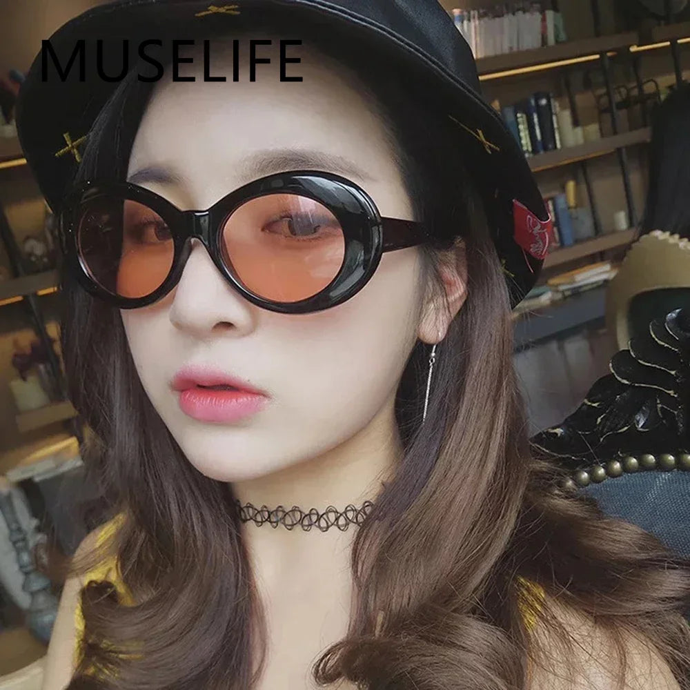 2025 Goggle Glasses Oval Sunglasses Ladies Glasses Trendy Hot Vintage