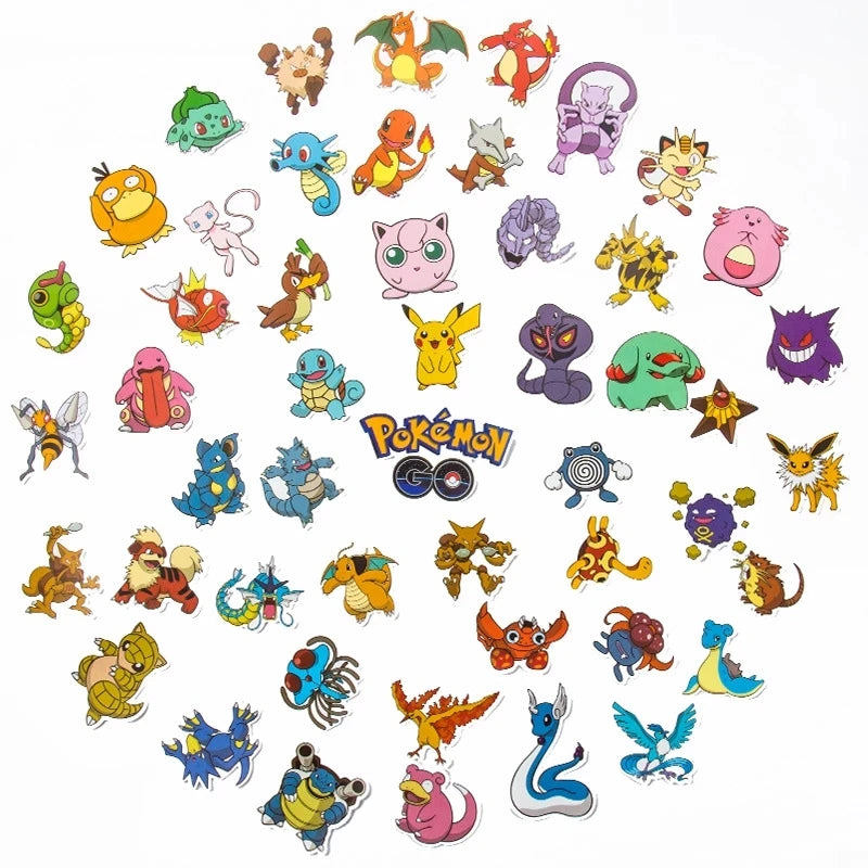 50/100Pcs Kawaii Pikachu Pokemon Stickers Motorcycle Phone Car