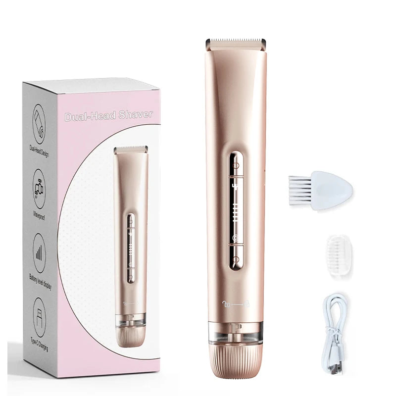 Double Head Electric Shaver Portable Body Epilator 2 in 1 Lady