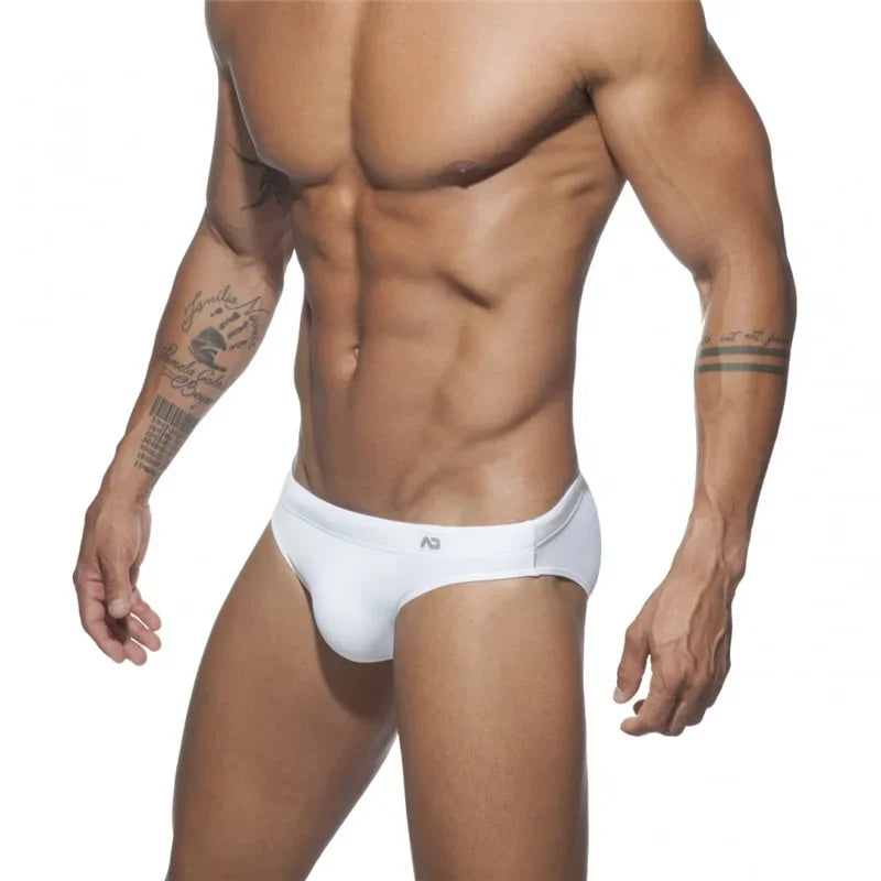 Solid Push up Men Neon Swim Bikni Brief Trunks Unerwear Sexy Swimwear