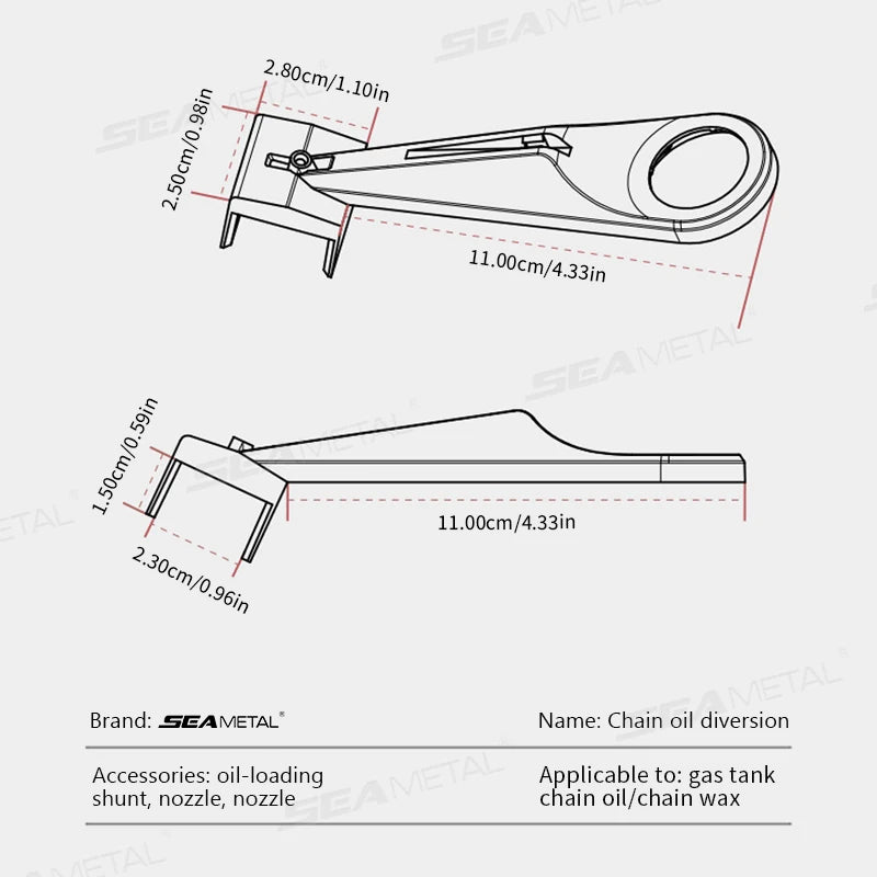 SEAMETAL Lubricant Straw Holder Positioner Applicator Motorcycle Chain
