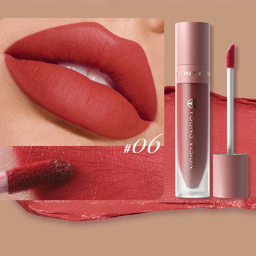 DUNUF  8-color matte velvet smooth easy-to-apply square tube lip gloss