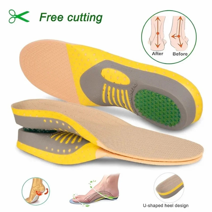 1Pair Orthopedic Insoles Orthotics Flat Foot Health Sole Pad For Shoes