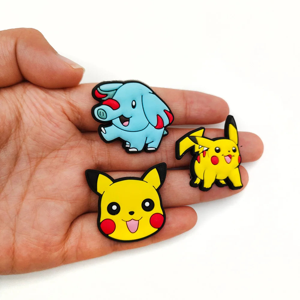 Random 10-100Pcs Potdemiel Pokémon Series Shoe Charms For Sandals,Shoe