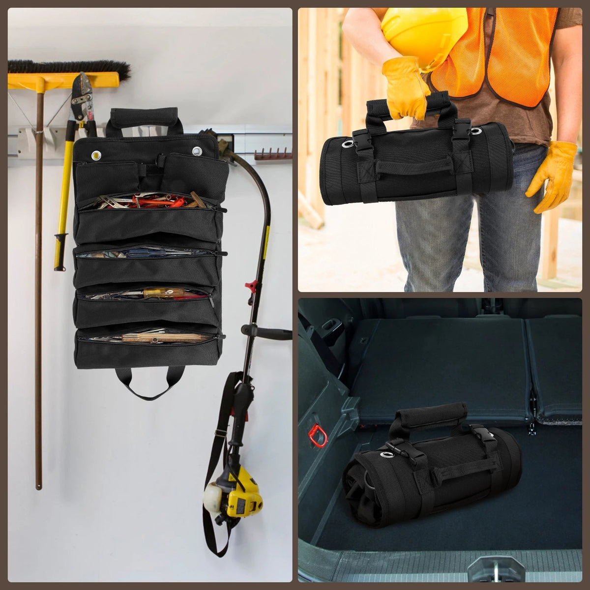 Multi-Purpose Tool Bag Roll Up Tool Bag Oxford Cloth Heavy Duty Tool