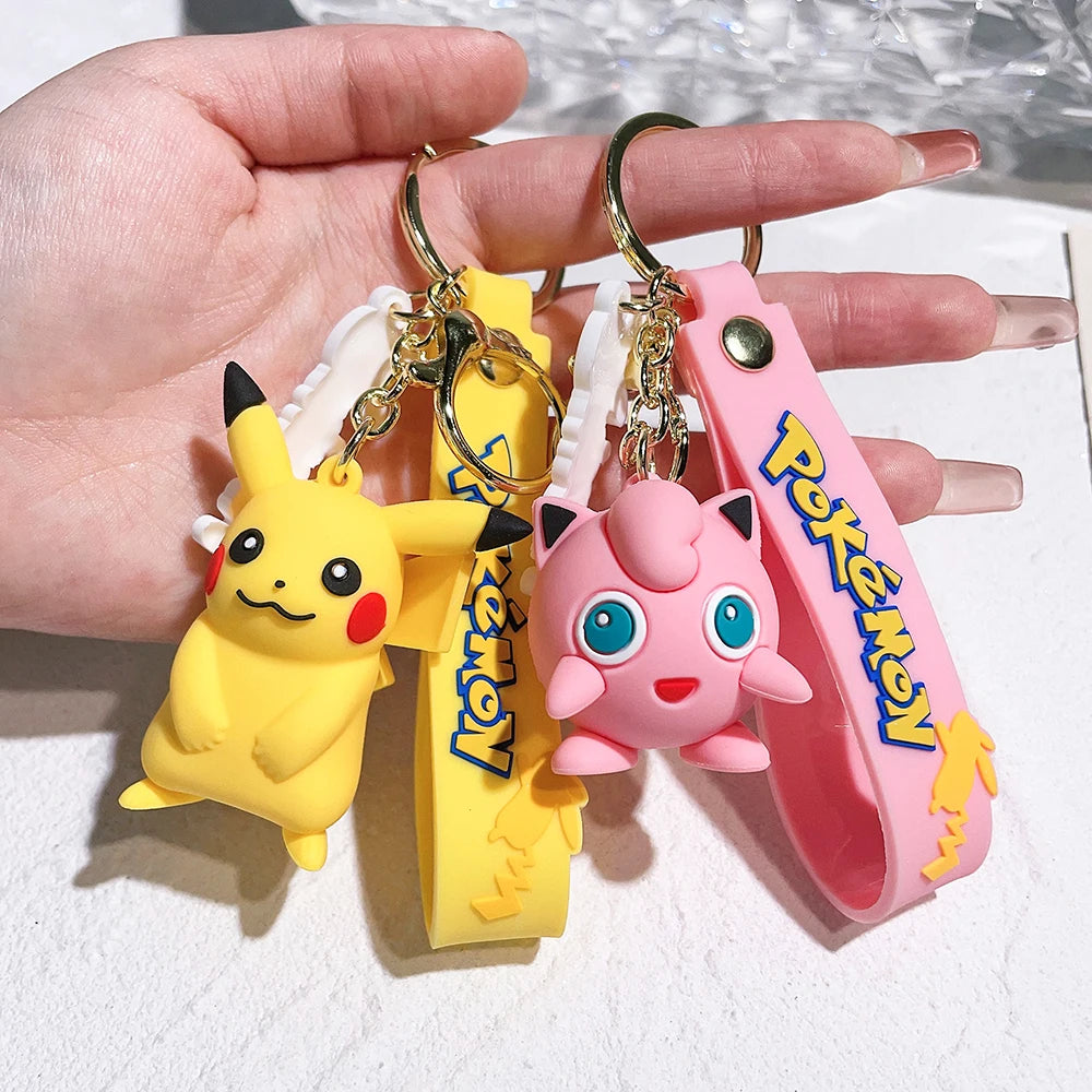 Pokemon Keychain Pikachu Anime Action Figure Toy Kawaii Cartoon