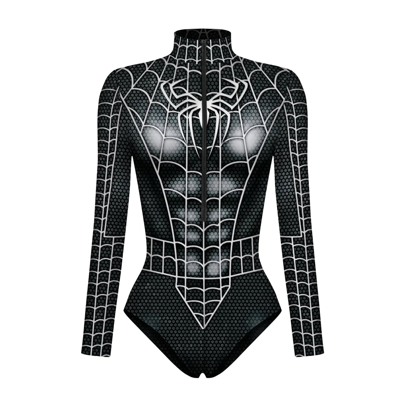 Spiderman Bodysuit for Women and Men, Captain Superhero Jumpsuit, 3D
