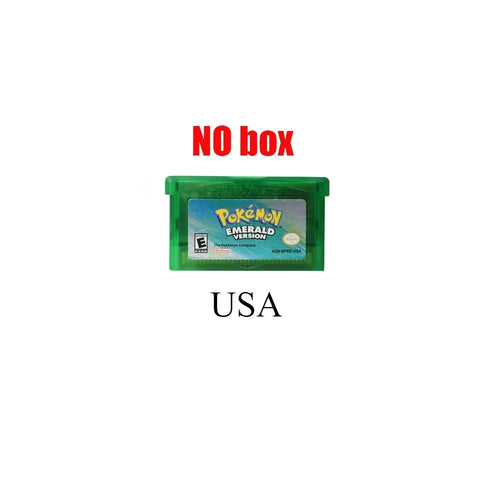 Multiple versions of the American Pok é mon series GBA game box with