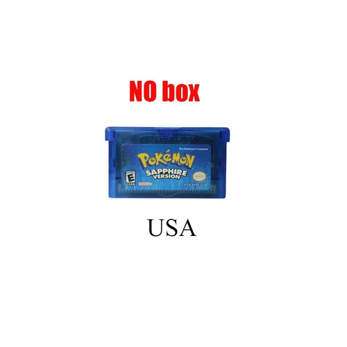 Multiple versions of the American Pok é mon series GBA game box with